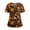 AG11_Orange, variant on IYYVV Halloween Scrubs for Women Cute V-Neck Pumpkin Printed Nursing Working Uniforms with Pockets Holiday Stretchy Tee Shirt Red 2XL