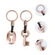thumbnail image 3 of WORGEOUS 2 piezas de moda creativa pareja de cuero llavero llavero anillo llavero Key Lock regalo (bronce rojo), 3 of 8