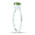 thumbnail image 2 of SZUL Women's Princess Cut Green Amethyst and Diamond Classic Band in 10K White Gold, 2 of 5