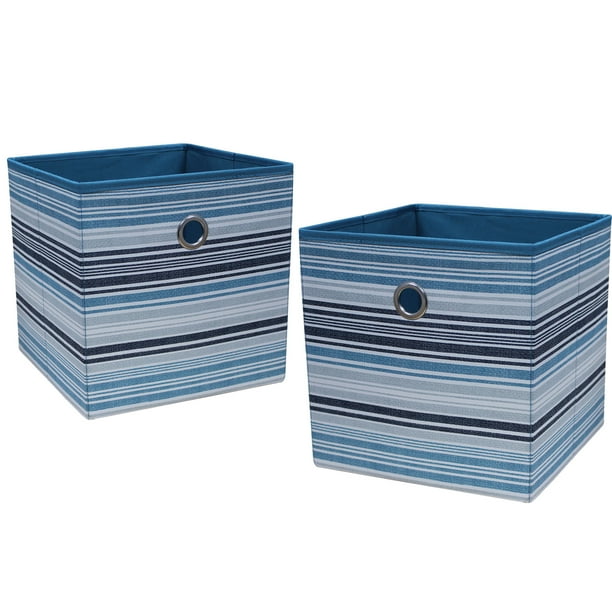 Mainstays Collapsible Fabric Cube Storage Bins (10.5" x 10.5"), Set of