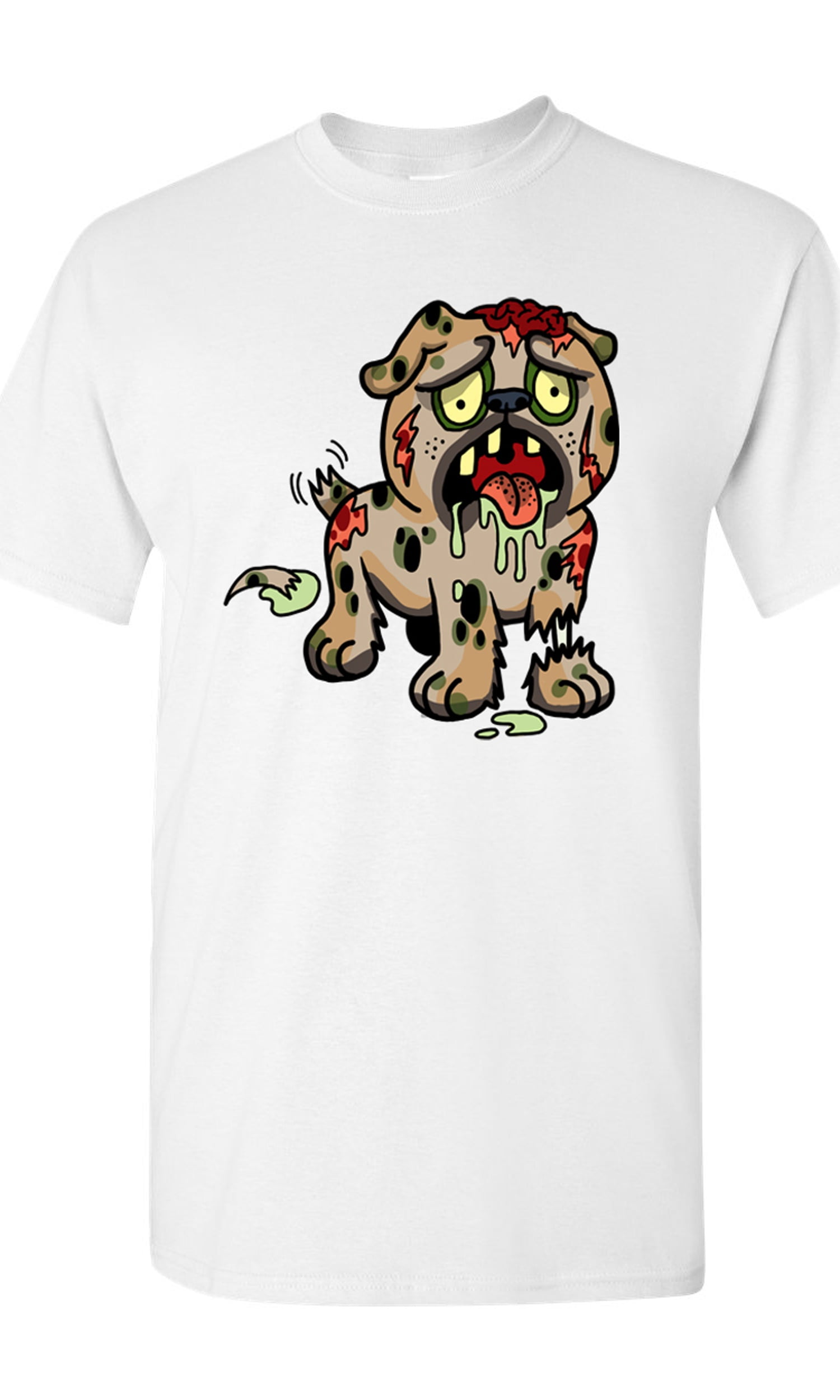 City Shirts - Zombie Dog Undead Animals Adult DT T-Shirt Tee - Walmart