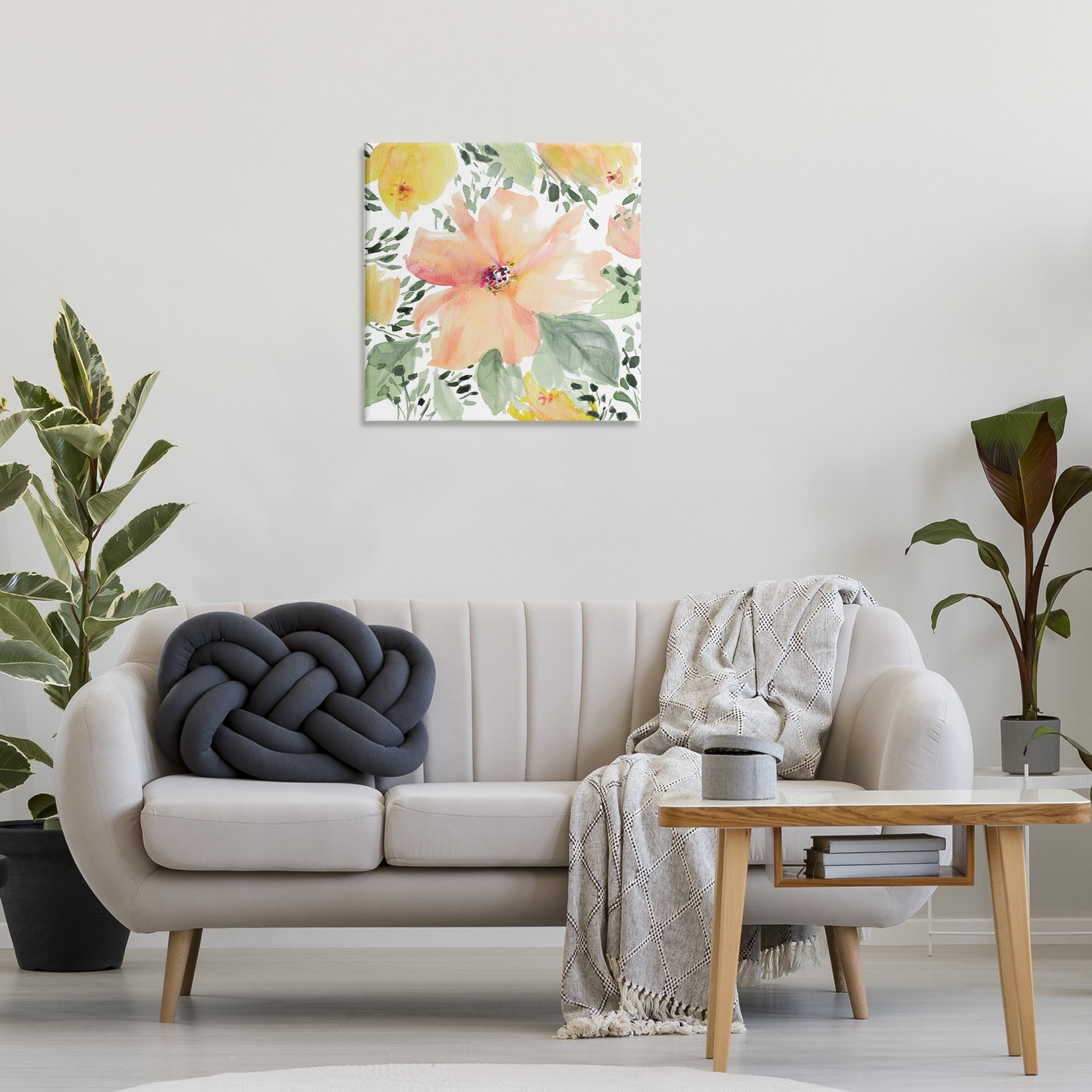 Stupell Industries Birds Eye Flowers Botanical & Floral Painting Gallery Wrapped Canvas Art Print Wall Art, 24 x 24