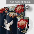 thumbnail image 6 of Navy Blue Crane Farmhouse Short Window Curtain Valances, Vintage Red Teal Spring Floral Botanical Rod Pocket Kitchen Valances for Living Room Bedroom Bathroom Cafe 42" x 18", 6 of 8