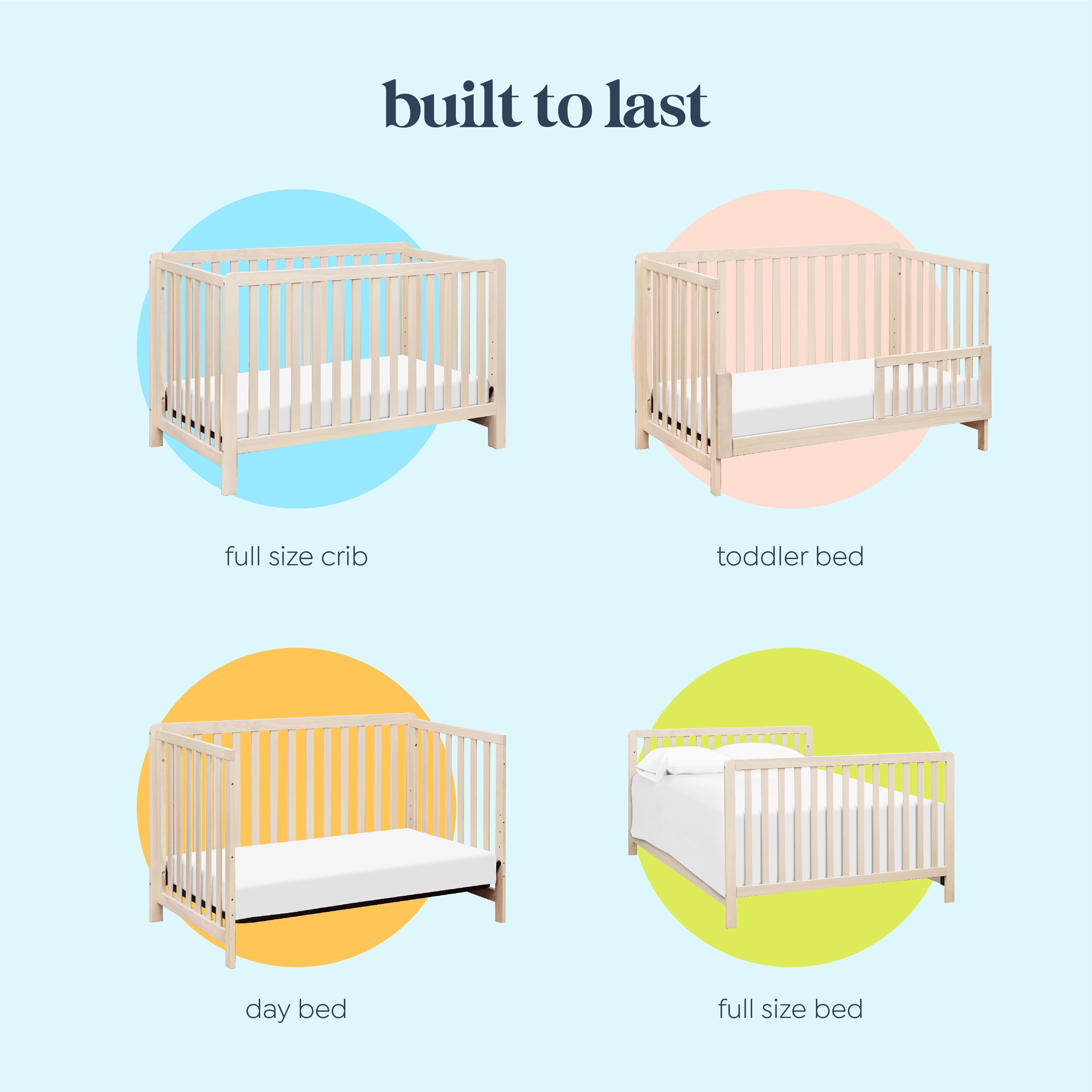 Carter's By DaVinci Colby 4-in-1 Low-Profile Convertible Crib in Washed Natural