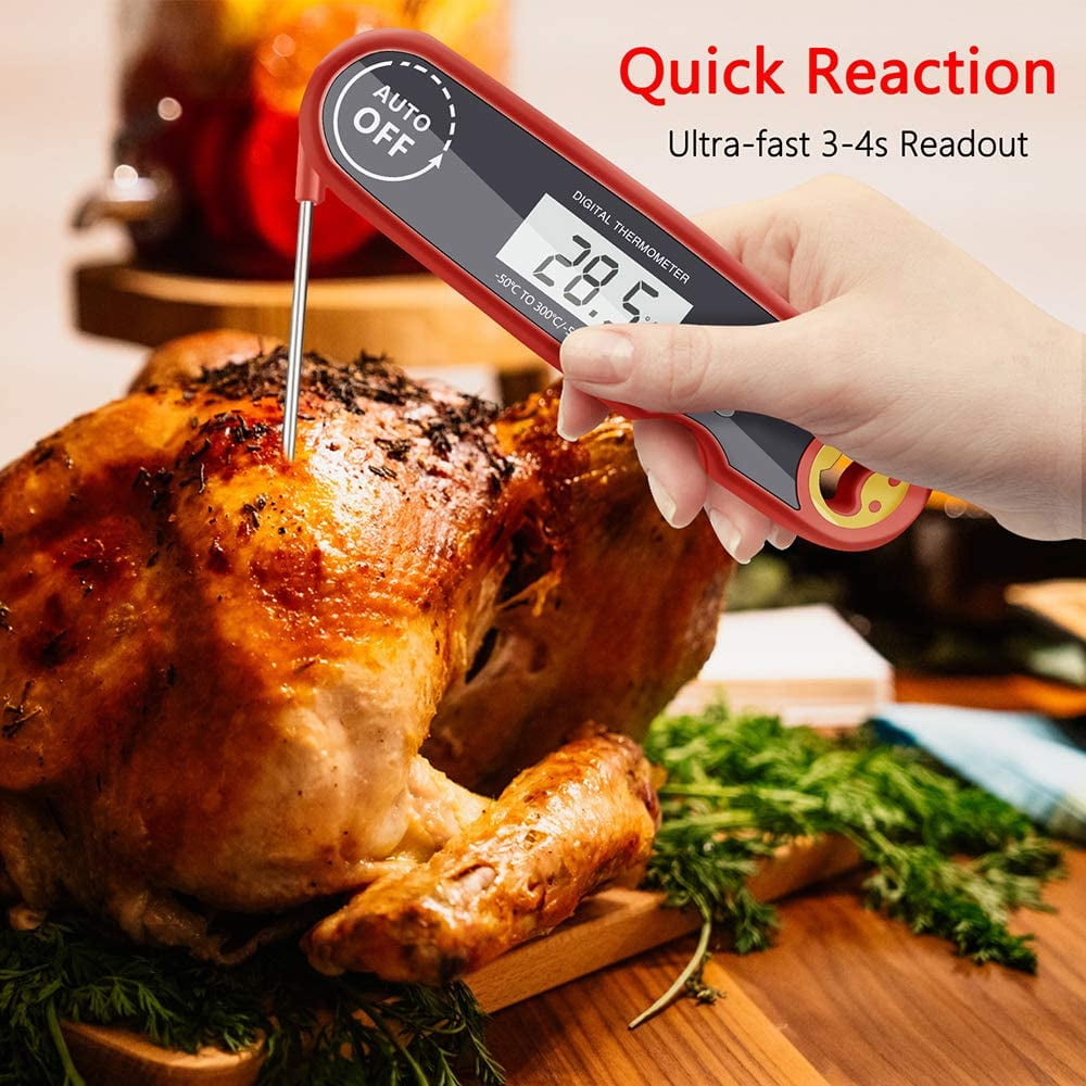 Visland Meat Thermometer - Instant Read Thermometer Digital Cooking Thermometer, Candy Thermometer with Super Long Probe for Kitchen BBQ Grill Smoker