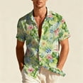 thumbnail image 4 of Stamzod Hawaiian Shirt for Men Unisex Summer Beach Casual Short Sleeve Button Down Shirts Printed Clothing Beige XL, 4 of 9