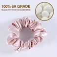 thumbnail image 5 of Winssy Natural Pure 100% Luxurious 22 Momme 6A Smooth-Super Soft Pure Real Mulberry Silk Scrunchies with Large Size Silk Hair Ties Elastic Band for Curly Hair, 5 of 7
