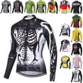 thumbnail image 2 of Weimostar Skeleton - Maillot de ciclismo para hombre, manga larga, otoño, para bicicleta de montaña, chaqueta profesional para ciclismo, ropa transpirable para ciclismo, 2 of 5