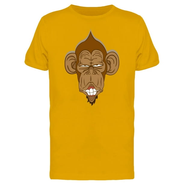 Funny Monkey Face Cartoon Tee Men's -Image by Shutterstock Funny Monkey Face Cartoon Tee Men's -Image by Shutterstock