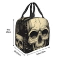 thumbnail image 3 of Fuzoiu Gothic Winged Skull Print Lunch Bag for Women & Men,Adult Insulated Lunch Box,Leakproof Cooler,Food Lunch Containers,Reusable Lunch Tote Bags for Work, Travel, Outdoor, 3 of 8