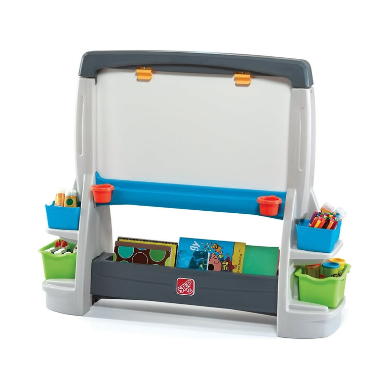 Step2 Jumbo Art Easel Double-Sided Plastic Toddler Chalkboard and