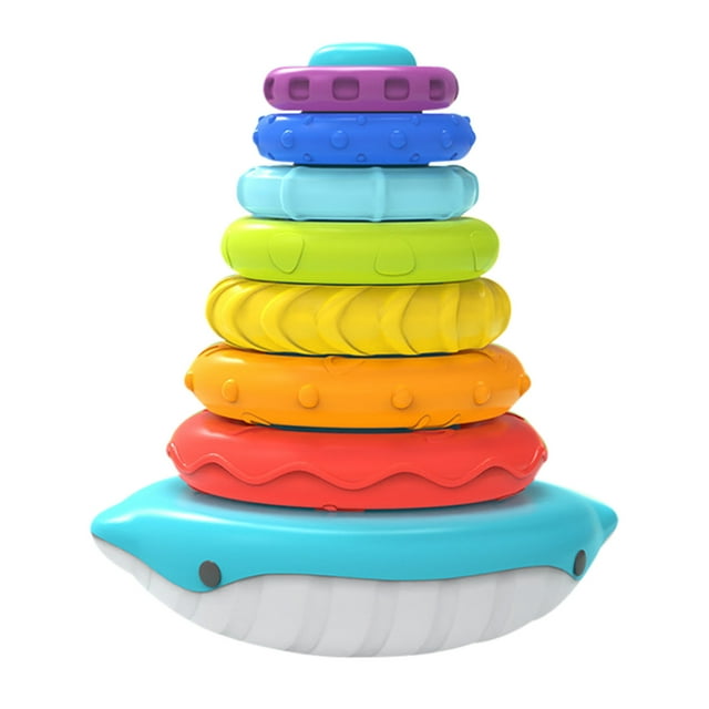 Juguetes Apilables Para Bebés De 6, 9, 12 Y Más De 18 Meses. Juguetes Sensoriales Apilables Montessori Para Niños Pequeños Con Sonidos. Anillos Apilables Arcoíris. Juguetes Educativos Para El Apren