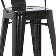 thumbnail image 4 of Metal Frame Dining Chair with Vertical Slat, Set of 2, Black, 4 of 5