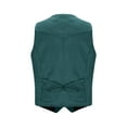 thumbnail image 3 of LNWUY Men's Cowboy Suede Leather Vest Western Vest Cowhide Suede Waistcoat Vests Spring Fall Solid Fashion Outdoor Casual Vest Mint Green XXL, 3 of 6