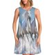 thumbnail image 1 of Easygdp Horses Running Through The Water para Vestido Transpirable de Mujer, Vestido Suelto de Manga Corta con Pliegues y Bolsillos para el Verano, 1 of 7