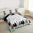 thumbnail image 3 of Manfei Kawaii Xmas Tree Child Full Size Comforter Sets, Winter Christmas Bedding Comforter Set, Green Plaid Reversible Bedding Sets, Luxury Bedroom Decor, 3 Pieces, 3 of 8