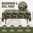 thumbnail image 3 of 5 Pack Premium Camo Plastic Tablecloth - 108 x 54 in. Army Birthday Party Decorations - Disposable Army Party Decorations Plastic Table Cloth - Decorative Rectangle Table Cover - Camouflage Tablecloth, 3 of 6