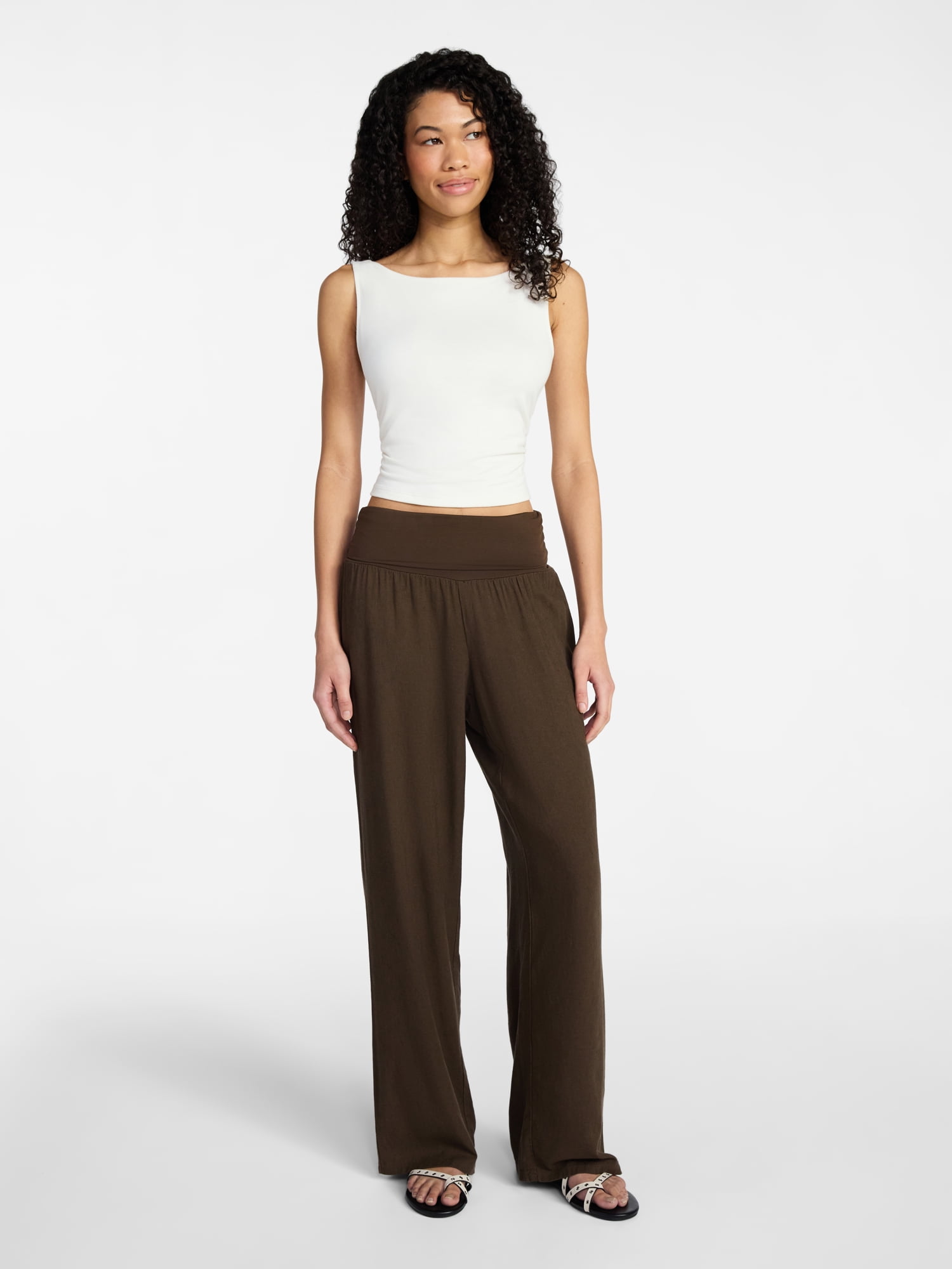 No Boundaries Foldover Beach Pants, 29.5'' inseam, Women's XXS-XXL