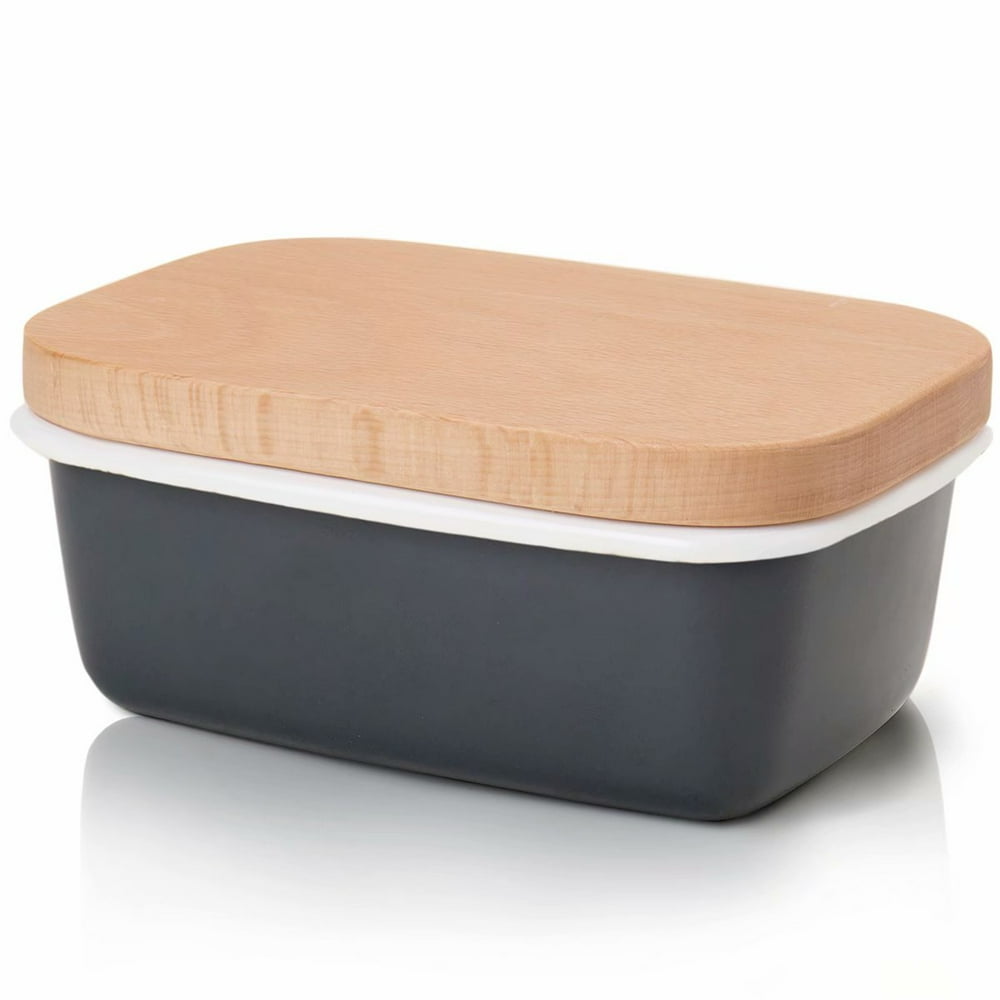 G.a HOMEFAVOR Multifunctional Enamel Butter Dish Box Butter Keeper