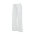 thumbnail image 4 of Sunloudy - Pantalones de pierna ancha para mujer, informales, con cordón, cintura baja, color sólido, sueltos, con bolsillos Sunloudy moda, 4 of 8