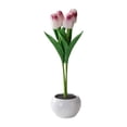 thumbnail image 3 of Flores artificiales LED Sunnimix Luz de noche Tulipanes creativos decoración, 3 of 8
