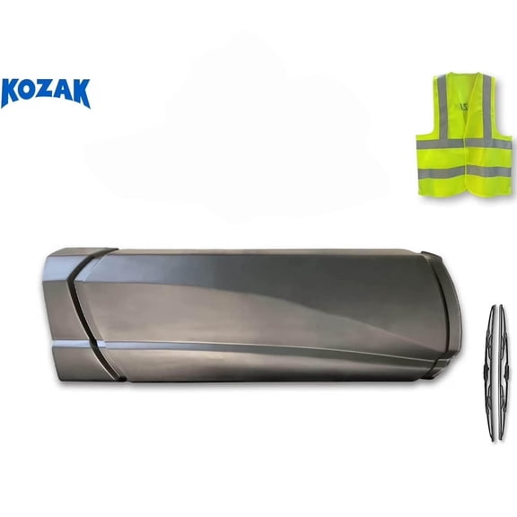 Kozak 80" Fairing Skirt Right Compatible with T680 2013-2021 w/ Logo, Wipers, Vest