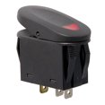 thumbnail image 1 of Rugged Ridge Multi Purpose Switch 17235.02 20 Amp Design; Rocker Switch; Oval; Red Illumination; Black, 1 of 4