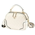 thumbnail image 1 of Nuevo bolso cuadrado pequeño simple a cuadros para mujer, bolso de hombro tipo bandolera de cuero artificial, 1 of 5