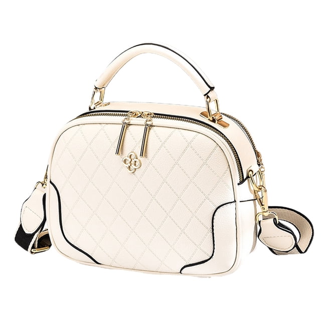 Nuevo bolso cuadrado pequeño simple a cuadros para mujer, bolso de hombro tipo bandolera de cuero artificial