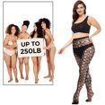 thumbnail image 4 of Lace Patterned Fishnet Tights for Women Black Fishnets Leggings Lace Tights, 4 of 6