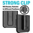 thumbnail image 3 of Nakedcellphone Electro Combo for Motorola RAZR ULTRA 2025 Phone Case with Belt Clip Holster Holder - Built-In Screen Protector - Hinge Cover - Compatible with MagSafe - Black/Clear, 3 of 10