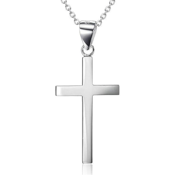 Gold Cross Necklace for Women,14K Gold Plated Cross Pendant Necklace, 316 Stainless Steel with Copper Pendant, 20-Inch Rolo Chain, Unisex Religious Jewelry, Perfect for Mother’s Day and Birthdays