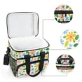 thumbnail image 6 of FORMRS Insulated Cooler Bag 24 Cans Capacity Soft Leakproof Lunch Box with Side Pockets, Retro Blue Floral, 6 of 7