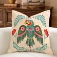 thumbnail image 5 of Mexican Folk Art Linen Pillowcase, Vibrant Tropical Bird Art, Colorful Sacred Heart Throw Pillow, Cactus Toucan Parrot Maximalist Home Decor, 5 of 8