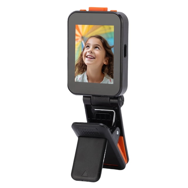 Phone Rear Camera Screen, 5.0 Phone Selfie Screen with Folding Clamp for Selfie Stick