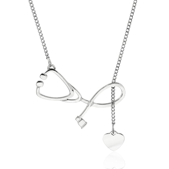 Stethoscope Heart Pendant Necklace - Heartfelt Gift for Nurses