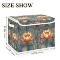 thumbnail image 5 of Yayeee Collapsible Cube Storage Bin with Lid Fabric Closet Decorative Basket with Handles, Abstract Water Lilies Pattern, 5 of 7