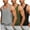 Black/Dark Gray/Army Green, variant on 3 Pack Men's Casual Tank Tops Cotton O-neck Lightweight Comfort sleeveless T-Shirts