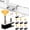 Silver, variant on 4 Pack Sliding Window Locks with Key, Adjustable No-Drill Window Stopper for Horizontal up&Down Sliding Home & Office,Silver