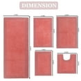 thumbnail image 3 of Home Weavers Inc Luxury Collection 100% Cotton Non-Slip Bathroom Rug Set, Machine Washable- Bathroom Rug, Bath Rug 17"x24", 21"x34", 20"x20", 21"x54",, 3 of 5