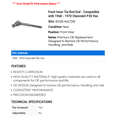 thumbnail image 2 of Front Inner Tie Rod End - Compatible with 1968 - 1970 Chevy P30 Van 1969, 2 of 2