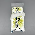 thumbnail image 2 of Ambesonne Sports Bedding Set 4 Pcs, Pitcher Hits the Ball, Queen, White Green, 2 of 3