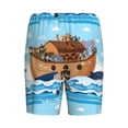 thumbnail image 5 of Fotbe Animals on Noah's Ark Pajama Shorts for Men, Men's Pajama Bottoms, Sleepwear,Short Pajama Pants-3X-Large, 5 of 9