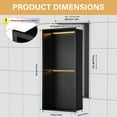 thumbnail image 2 of Stainless Steel Shower Niche, No Tile Needed Recessed Shelf with LED Lighting, Bathroom Storage Organizer(Black, 12 * 28 in), 2 of 9