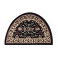 thumbnail image 2 of GAD 2'2" x 3'3" Classic Traditional Design Hearth Slice Rug Intricate Vivid Colors. Fire and Flame Resistant Moon Shaped Black Rug, 2 of 2