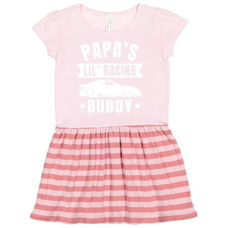 

Inktastic Papas Lil Racing Buddy Gift Toddler Girl Dress