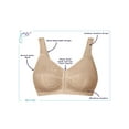 thumbnail image 5 of Playtex Womens Front-Close Bra, Wireless Bra for Women, Padded Bra with Cushioned Straps, Supportive Bra, 5 of 5