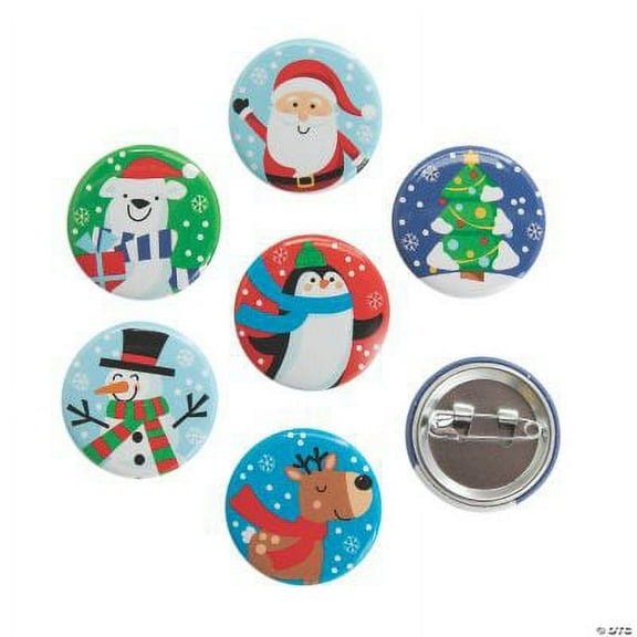 Christmas Mini Buttons, Christmas, Jewelry, 48 Pieces