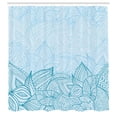 thumbnail image 2 of Ambesonne Floral Shower Curtain, Nature Inspired Leaf Print, 69"Wx75"L, Pale Blue, 2 of 4