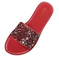 thumbnail image 2 of Censtreet Slides Sandals for Women Basic Slip On Flat Sandals Open Toe Comfort Beach Sandals Slippers for Casual Dressy Summer, 2 of 9